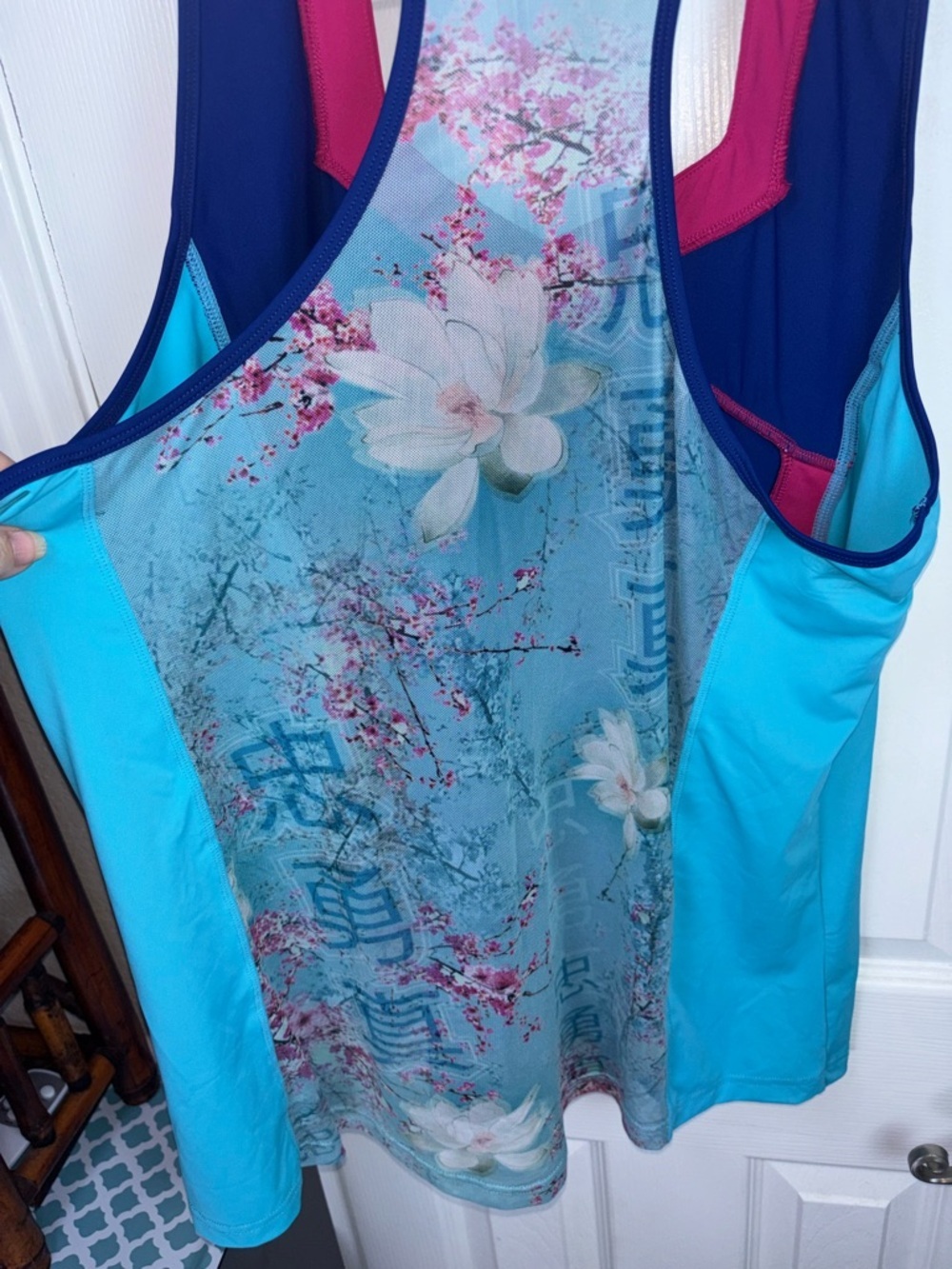 CROWNED ATHLETICS MULAN Tank Top in Navy, Teal & Pink XXL NWOT - Picture 11 of 14
